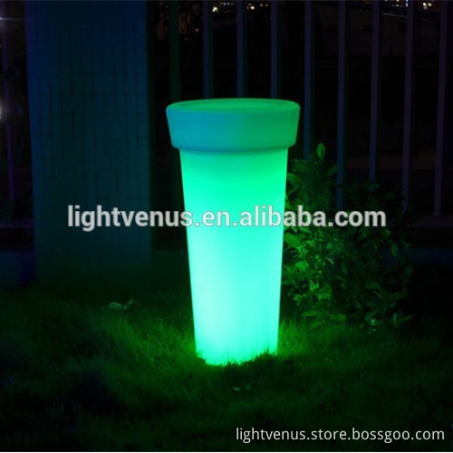 Best Quality 2016 LED Light colours change rechargeable remote control Glow Flower Pot